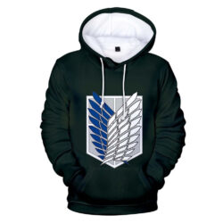 Blusa Jaqueta 3D Full Asas Da Liberdade Anime Attack On Titan Top