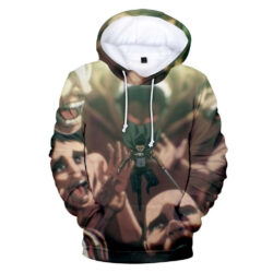 Blusa Jaqueta 3D Full Levi Vs Titãs Anime Attack On Titan Top