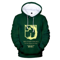 Blusa Jaqueta 3D Full Brigada De Polícia Militar Anime Attack On Titan Top