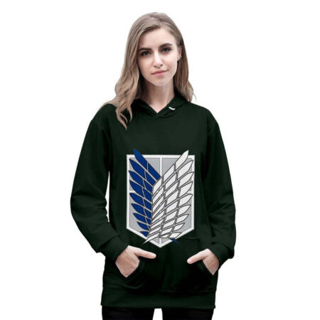 Blusa Jaqueta 3D Full Asas Da Liberdade Anime Attack On Titan Top - Imagem 3