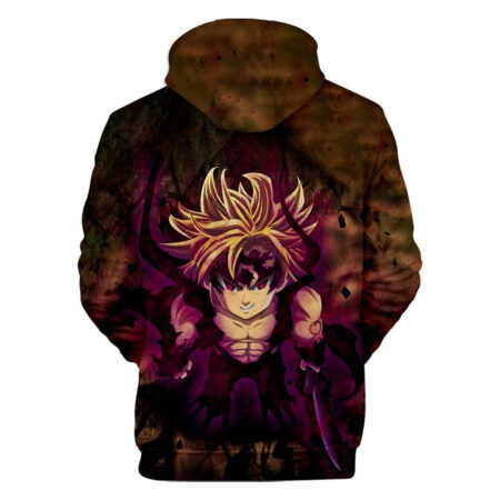 Blusa Jaqueta 3D Full Meliodas Mandamento Nanatsu No Taizai Anime Top - Imagem 2