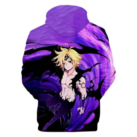 Blusa Jaqueta 3D Full Meliodas Poder Das Trevas Nanatsu No Taizai Anime Top - Imagem 2