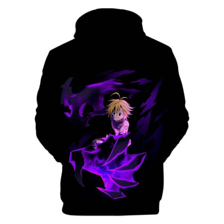 Blusa Jaqueta 3D Full Meliodas Poderes Nanatsu No Taizai Anime Top - Imagem 2