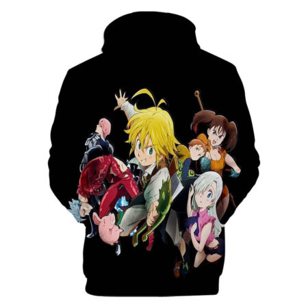 Blusa Jaqueta 3D Full Meliodas e Amigos Nanatsu No Taizai Anime Top - Imagem 2