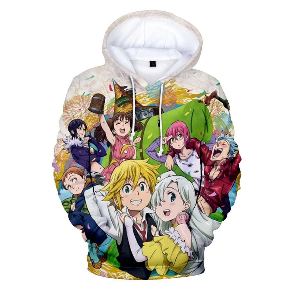 Blusa Jaqueta 3D Full Meliodas e Elizabeth Nanatsu No Taizai Anime Top
