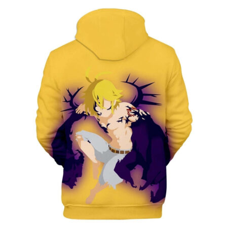 Blusa Jaqueta 3D Full Arte Meliodas Demônio Nanatsu No Taizai Anime Top - Imagem 2