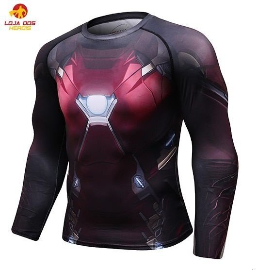 Camisa / Camiseta Hash Guard Compressão Homem De Ferro - Filme