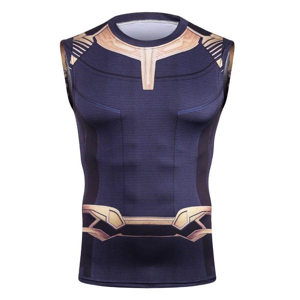 Camisa / Camiseta Regata Hash Guard Compressão Tank Top Thanos Guerra Infinita - Imagem 3