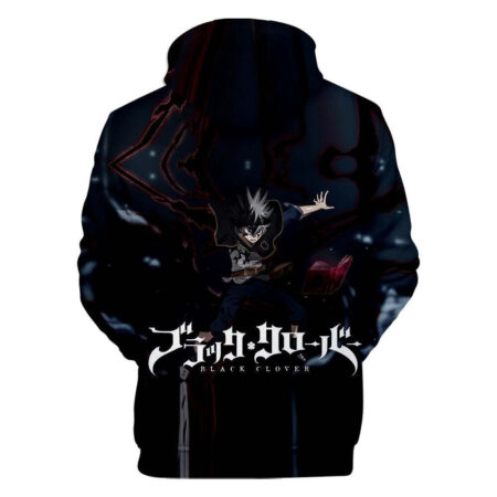 Blusa Jaqueta 3D Full Asta Espada Anti Magia Anime Black Clover Top - Imagem 2