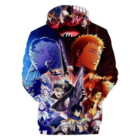 Blusa Jaqueta 3D Full Olho do Sol da Meia Noite Anime Black Clover Top - Imagem 2