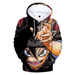 Blusa Jaqueta 3D Full Asta Poder Demônio Anime Black Clover Top