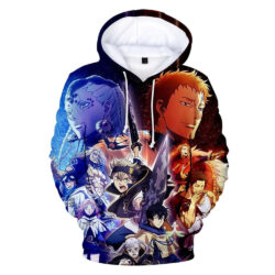 Blusa Jaqueta 3D Full Olho do Sol da Meia Noite Anime Black Clover Top