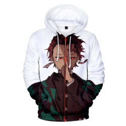 Blusa Jaqueta 3D Full Tanjiro Respiração Anime Demon Slayer Top