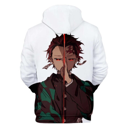 Blusa Jaqueta 3D Full Tanjiro Respiração Anime Demon Slayer Top - Imagem 2