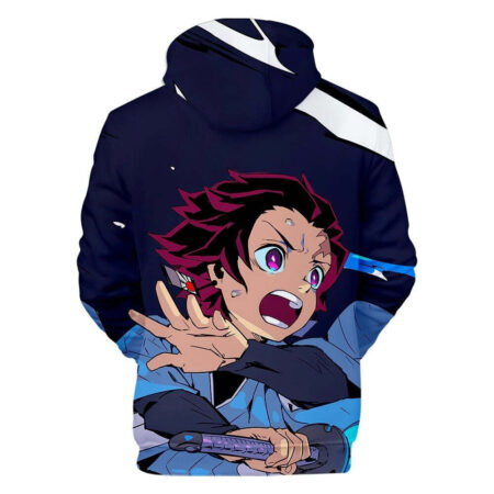 Blusa Jaqueta 3D Full Tanjiro Kamado Anime Demon Slayer Top - Imagem 2