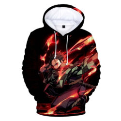 Blusa Jaqueta 3D Full Tanjiro Poderes Anime Demon Slayer Top