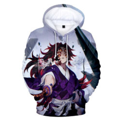 Blusa Jaqueta 3D Full Yoriichi Tsugikuni Batalha Anime Demon Slayer Top