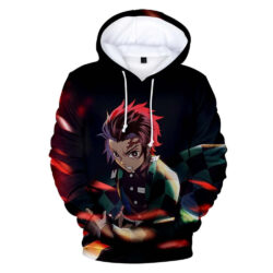Blusa Jaqueta 3D Full Tanjiro Kamado Batalha Anime Demon Slayer Top