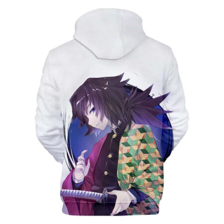 Blusa Jaqueta 3D Full Giyu Tomioka Anime Demon Slayer Top - Imagem 2