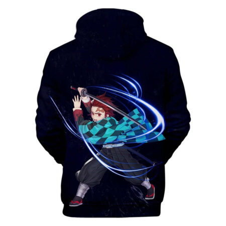 Blusa Jaqueta 3D Full Kamado Tanjiro Anime Demon Slayer Top - Imagem 2