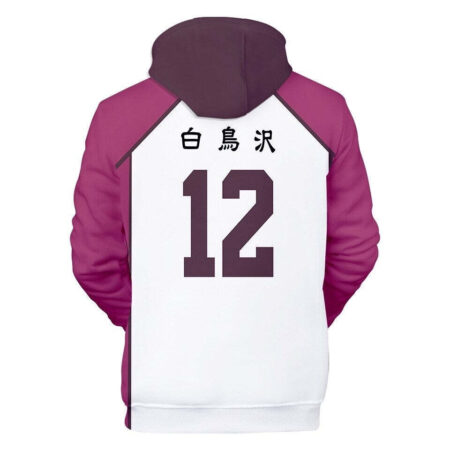 Blusa Jaqueta 3D Full Taichi Kawanishi Academia Shiratorizawa Haikyuu Anime Top - Imagem 2