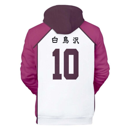 Blusa Jaqueta 3D Full Kenjiro Shirabu Academia Shiratorizawa Haikyuu Anime Top - Imagem 2