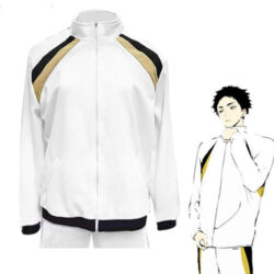 Jaqueta Corta Vento 3D Uniforme Academia Fukurodani Anime Haikyuu Top