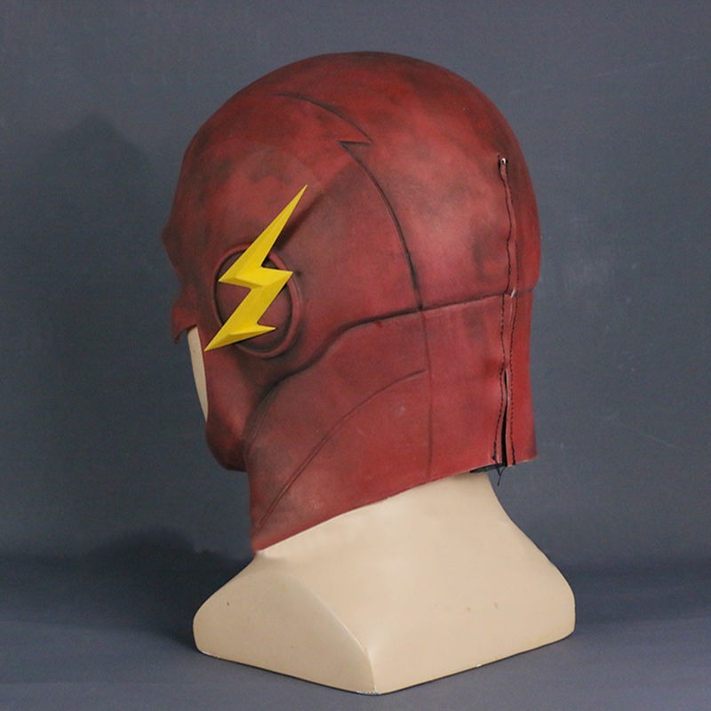 Máscara Cosplay Barry Allen Flash Serie Liga Da Justiça Filme Realista Latex Capuz - Imagem 7