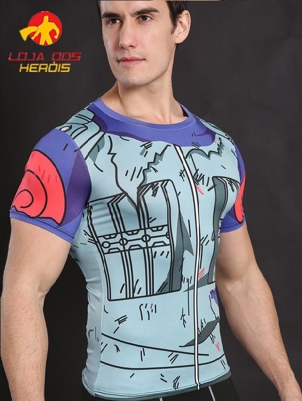 Camisa / Camiseta Hash Guard Kakashi Batalha - Naruto Shippuden Compressão