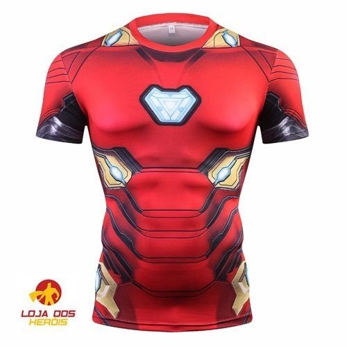 Camisa / Camiseta Hash Guard Homem De Ferro - Guerra Infinita Compressão