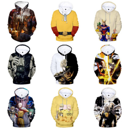 Blusa Jaqueta 3D Full Associação De Heróis Anime One Punch Man Top - Imagem 4