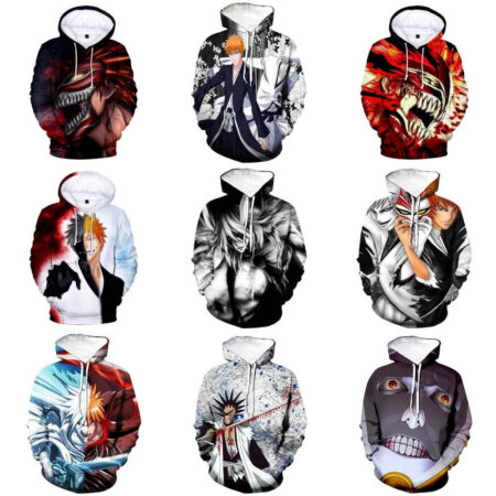 Blusa Jaqueta 3D Full Ichigo Kurosaki Vizard Anime Bleach Top - Imagem 2