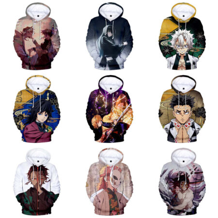 Blusa Jaqueta 3D Full Rengoku Batalha Anime Demon Slayer Top - Imagem 4