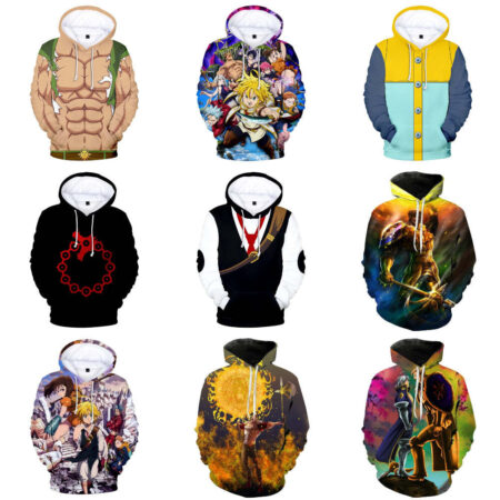 Blusa Jaqueta 3D Full Meliodas Pecado Da Ira Nanatsu No Taizai Anime Top - Imagem 4