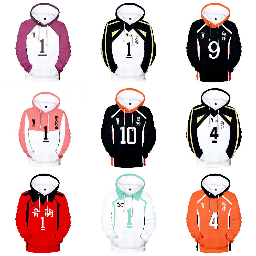 Blusa Jaqueta 3D Full Takeru Nakashima Colégio Wakutani Sul Haikyuu Anime Top - Imagem 3
