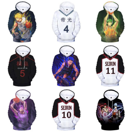 Blusa Jaqueta 3D Full Midorima Shintaro Kuroko No Basket Anime Top - Imagem 2