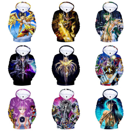 Blusa Jaqueta 3D Full Camus De Aquário Anime Cavaleiros Do Zodíaco Top - Imagem 3
