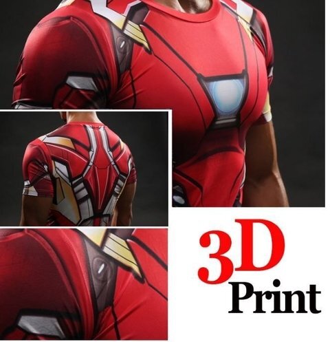 Camisa / Camiseta Hash Guard Homem de Ferro Filme 3 Compressão - Imagem 4