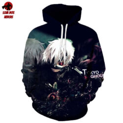 Blusa Jaqueta 3D Anime Tokyo Ghoul Kaneki Touca Canguru