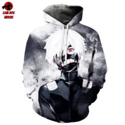 Blusa Jaqueta 3D Anime Tokyo Ghoul Kaneki Ken Batalha Touca Canguru
