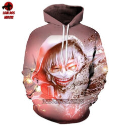 Blusa Jaqueta 3D Anime Tokyo Ghoul Kaneki Encapuzado Touca Canguru