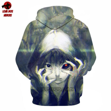 Blusa Jaqueta 3D Eto Yoshimura Batalha Tokyo Ghoul Anime Touca Canguru - Imagem 2