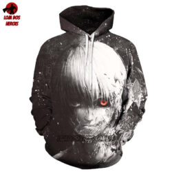 Blusa Jaqueta 3D Kaneki Tokyo Ghoul:Re Anime Touca Canguru