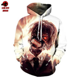 Blusa Jaqueta 3D Kaneki Ken Máscara Tokyo Ghoul:Re Anime Touca Canguru