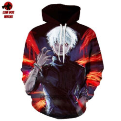 Blusa Jaqueta 3D Kaneki Algemado Tokyo Ghoul:Re Anime Touca Canguru