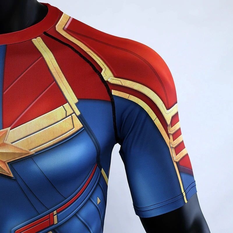 Camisa/Camiseta Capitã Marvel Filme 2019 - Vingadores Ultimato Endgame Compressão Hash Guard - Imagem 6