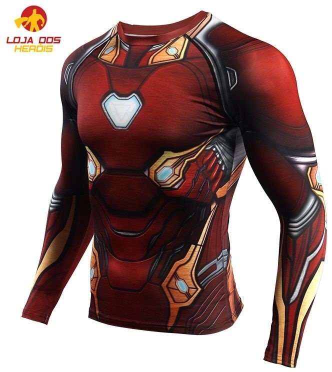 Camisa / Camiseta Hash Guard Compressão Homem De Ferro - Guerra Infinita