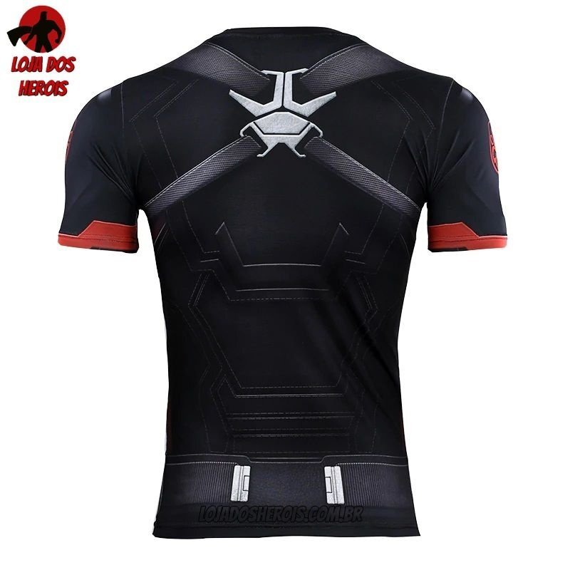 Camisa/Camiseta Hash Guard Capitão América Hidra Vingadores Ultimato Compressão - Imagem 2