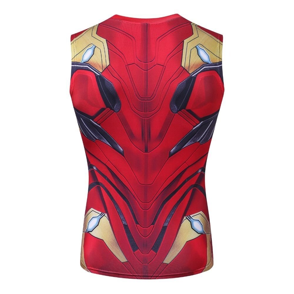 Camisa / Camiseta Regata Hash Guard Homem De Ferro - Os Vingadores Compressão Tank Top - Imagem 2