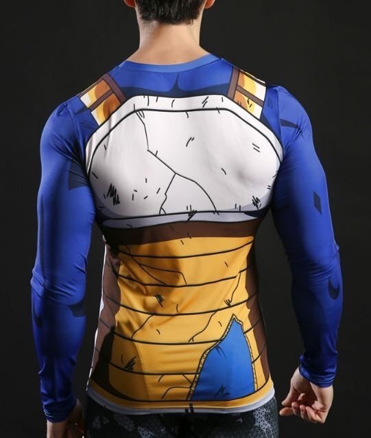 Camisa / Camiseta Hash Guard Vegeta Batalha Manga Compressão - Imagem 2